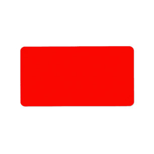 Candy Apple Red Solid Colour Label