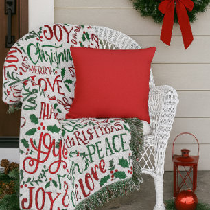 Candy Apple Red Solid Colour Outdoor Pillow