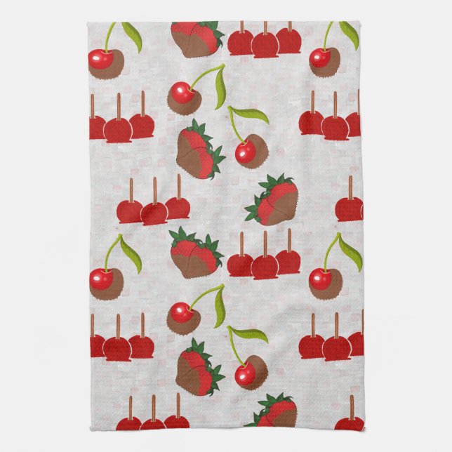 Candy Apples B Tea Towel (Vertical)