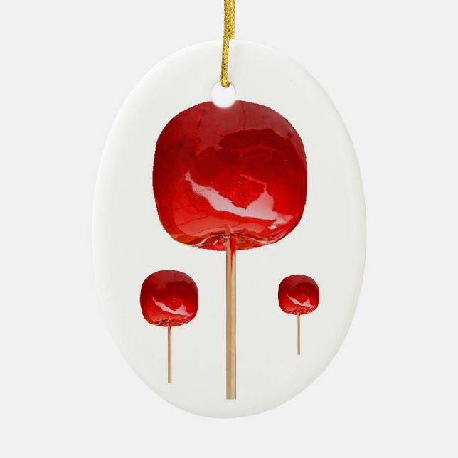 Candy Apples Ceramic Tree Decoration (Front)