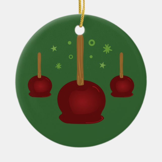 Candy Apples Ceramic Tree Decoration (Front)