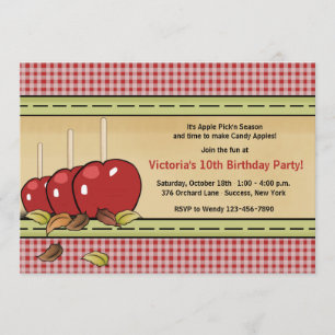 Candy Apples Invitation