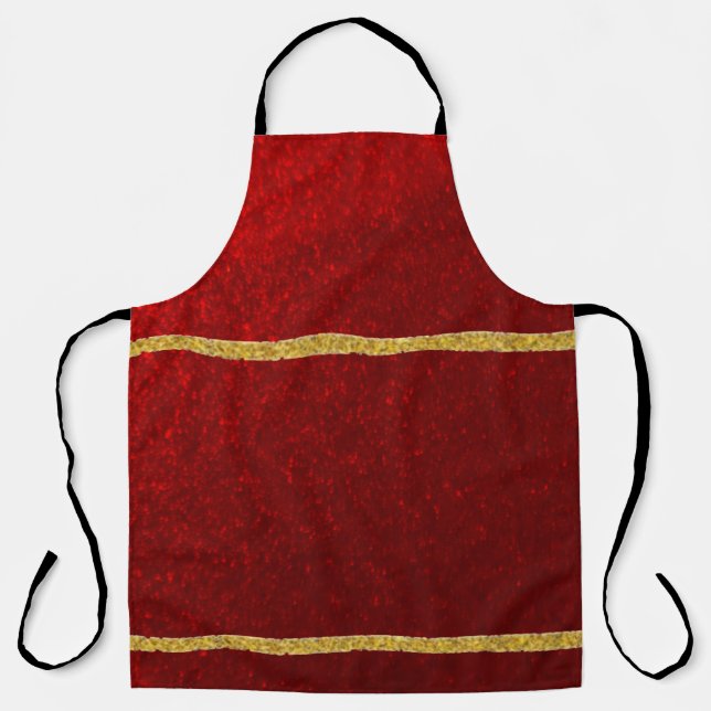 Candy Apples Red Gold  Apron (Front)