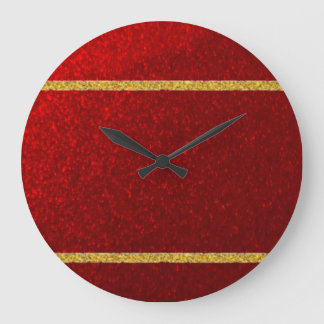 Candy Apples Red Gold  Large Clock