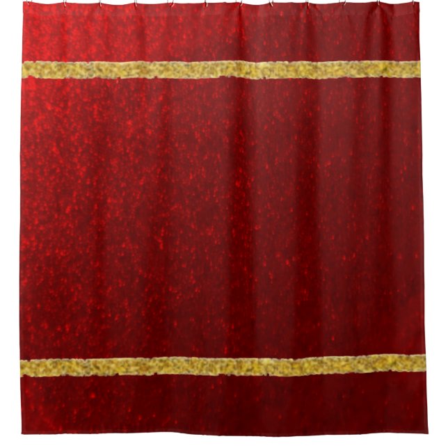 Candy Apples Red Gold  Shower Curtain (Front)