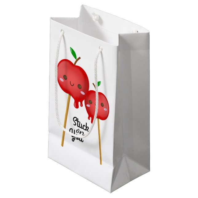 Candy Apples Stuck on You Small Gift Bag (Front Angled)