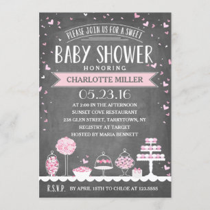 Candy Bar   Baby Shower Invitation