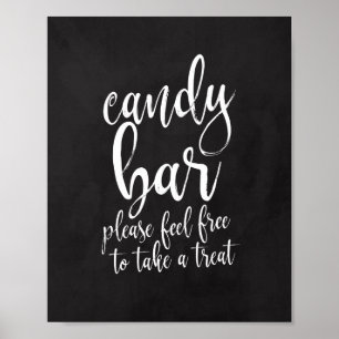 Candy Bar Chalkboard Script 8x10 Wedding Sign