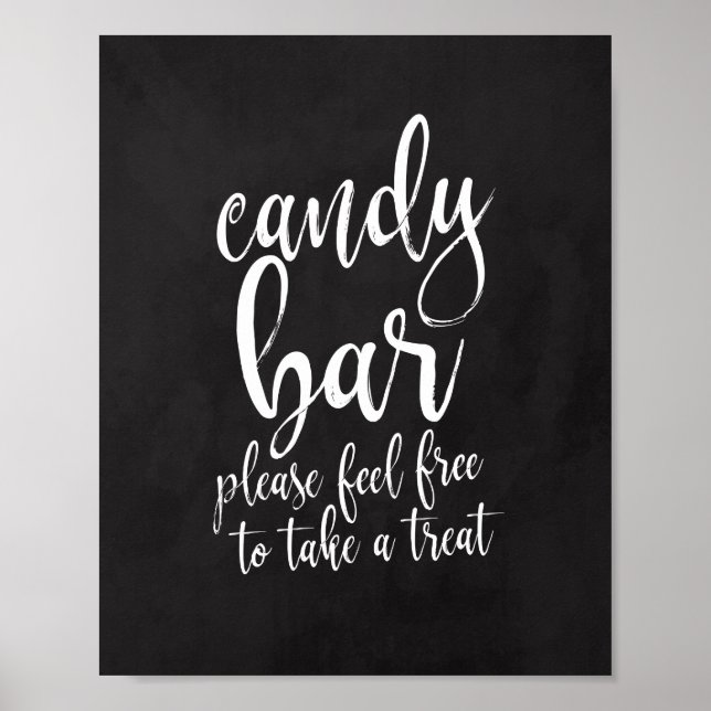 Candy Bar Chalkboard Script 8x10 Wedding Sign (Front)