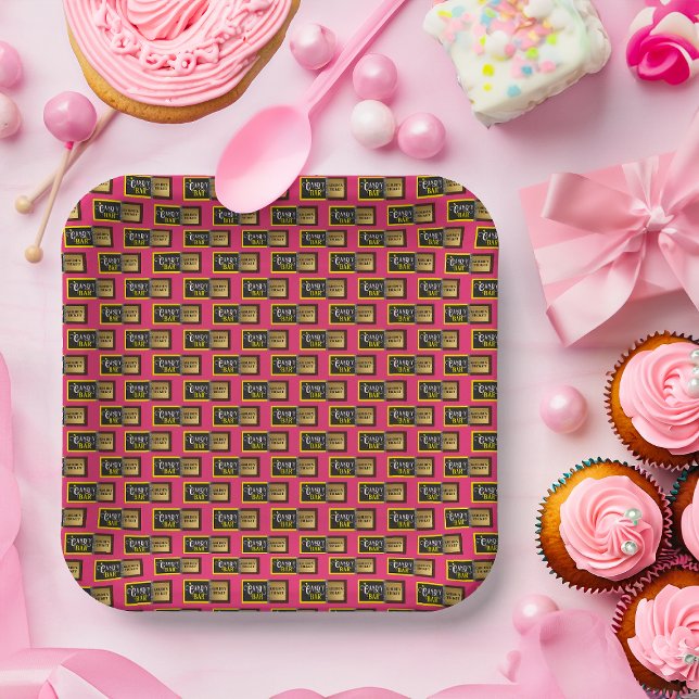 Candy Bar Golden Ticket Party Paper Plate (Creator Uploaded)