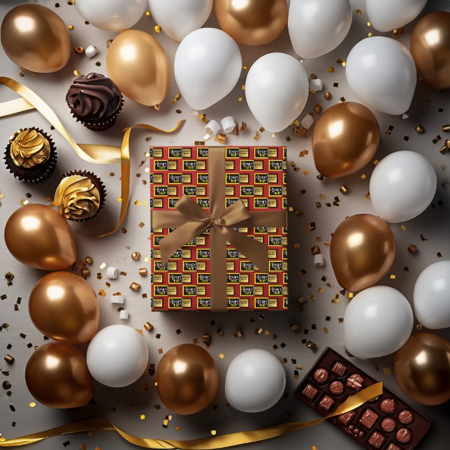 Candy Bar Golden Ticket  Wrapping Paper (Creator Uploaded)