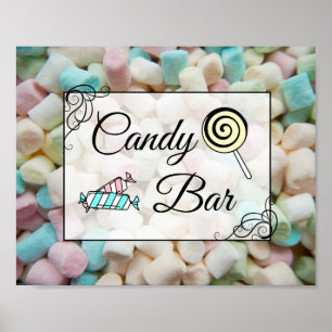 Candy Bar Wedding or Baby Shower  Sign Poster