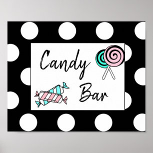 Candy Bar Wedding or Baby Shower Sign Poster