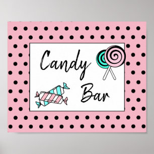Candy Bar Wedding or Baby Shower Sign Poster