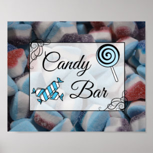 Candy Bar Wedding or Baby Shower  Sign Poster