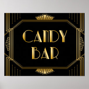 Candy Bar Wedding Sign   Gatsby Art Deco