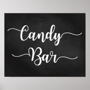 Candy Bar Wedding Sign   Modern Calligraphy Signs
