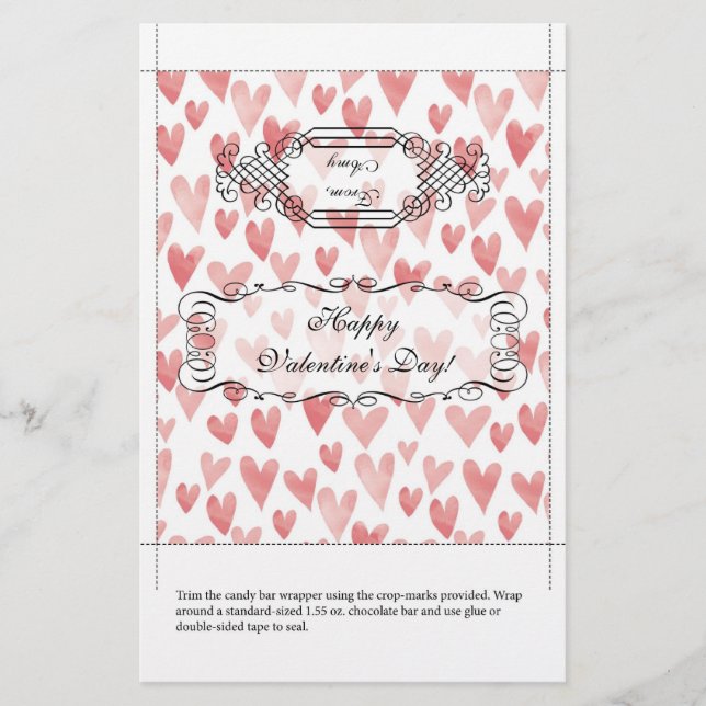 Candy Bar Wrapper | Valentine's Day (Front)