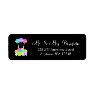 Candy Bat Mitzvah Return Address Label