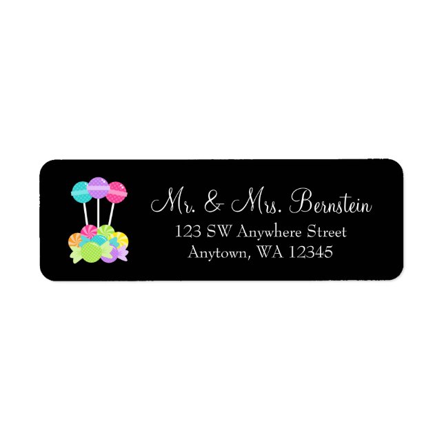 Candy Bat Mitzvah Return Address Label (Front)