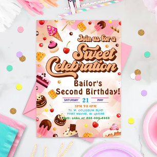 Candy Birthday Invitation The Second Party