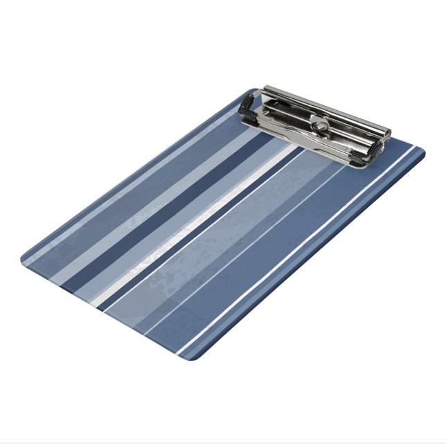 Candy Blue Stripes Mini Clipboard (Angled3)