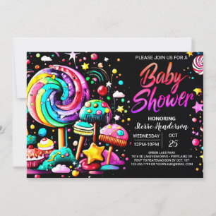 Candy Bohemian Baby Shower Invitation