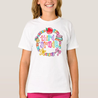 Candy Bracelet Colourful Third Grade T-Shirt