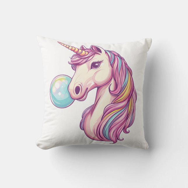 Candy Bubble Unicorn (1) Cushion (Front)