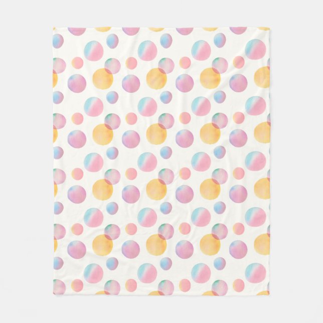 Candy Bubbles Cosy Fleece Blanket (Front)