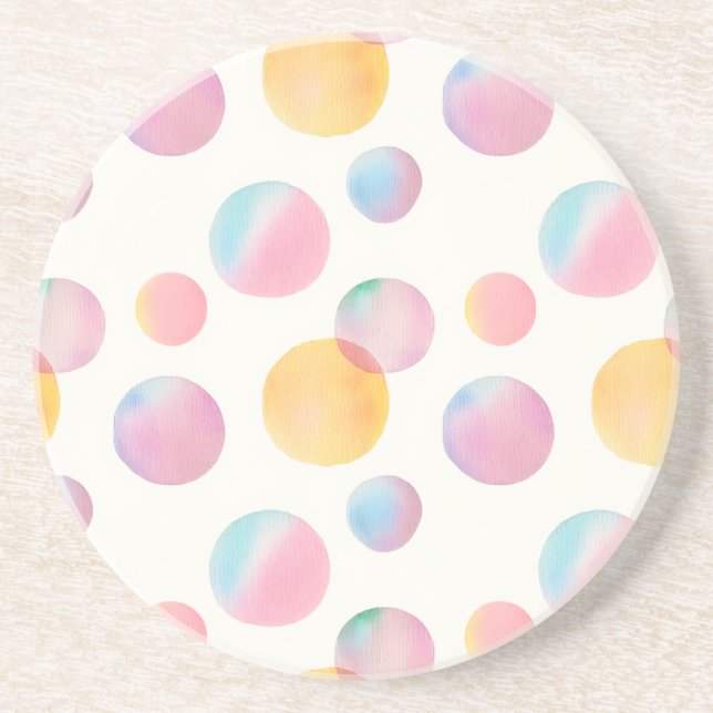 Candy Bubbles Sandstone Coaster (Front)