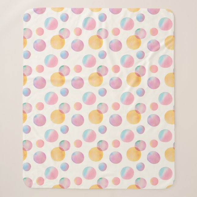 Candy Bubbles Sherpa Blanket (Front)