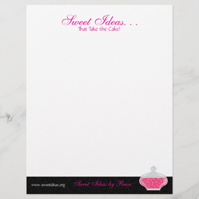Candy Buffet and Dessert Tables Personalized Letterhead (Front)