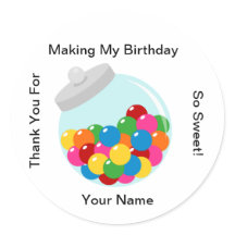 Candy Buffet Gumball Jar Sticker