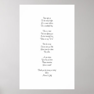 Candy buffet poem poster
