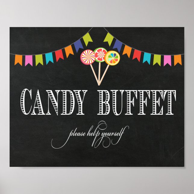 Candy Buffet Table Sign - 8x10- Candy Bar Sign (Front)