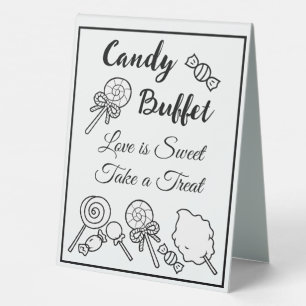 Candy Buffet Table Sign for Wedding