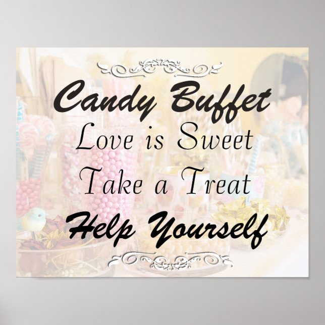Candy Buffet Wedding or Baby Shower Sign (Front)