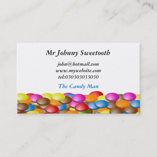 Candy Business Card (Front)