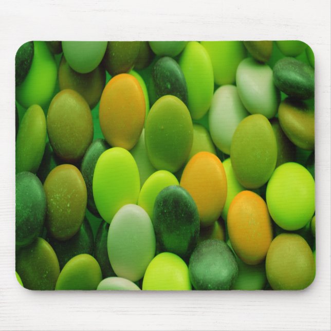 Candy Buttons green Mouse Pad (Front)
