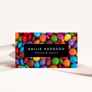 Candy Buttons, Sweets, Cake Shop, Pastry Shop Business Card