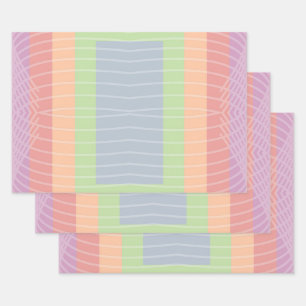 Candy Cake Pastel Color Block  Wrapping Paper Sheet