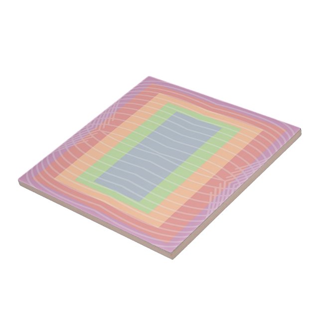 Candy Cake Pastel Colour Block Ceramic Tile (Side)