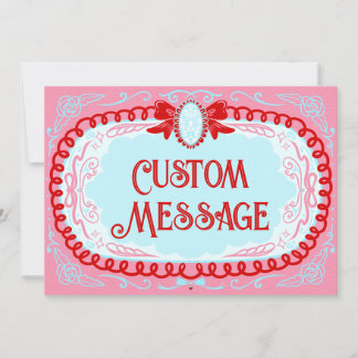 Candy Cameo Custom Invitation