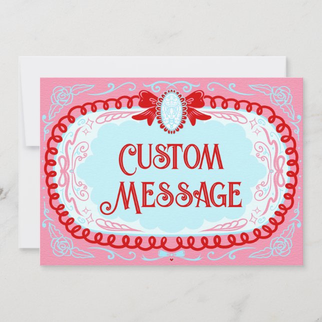 Candy Cameo Custom Invitation (Front)