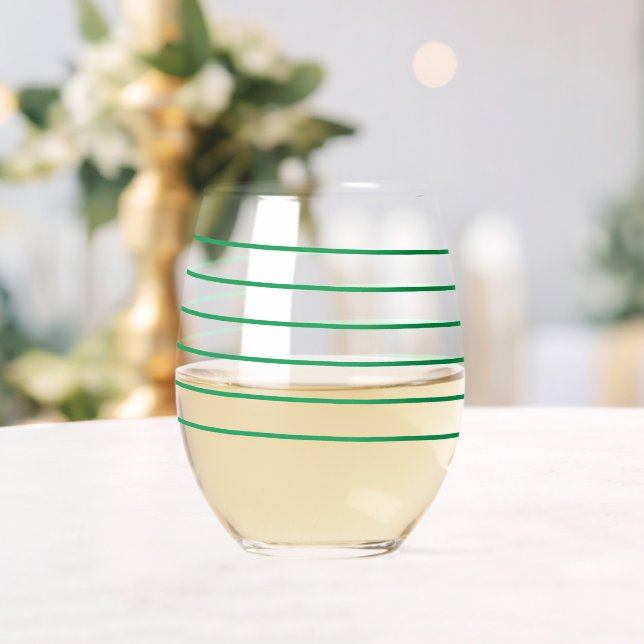 Candy Can Green Striped Wine Glasses (Insitu (Wedding))