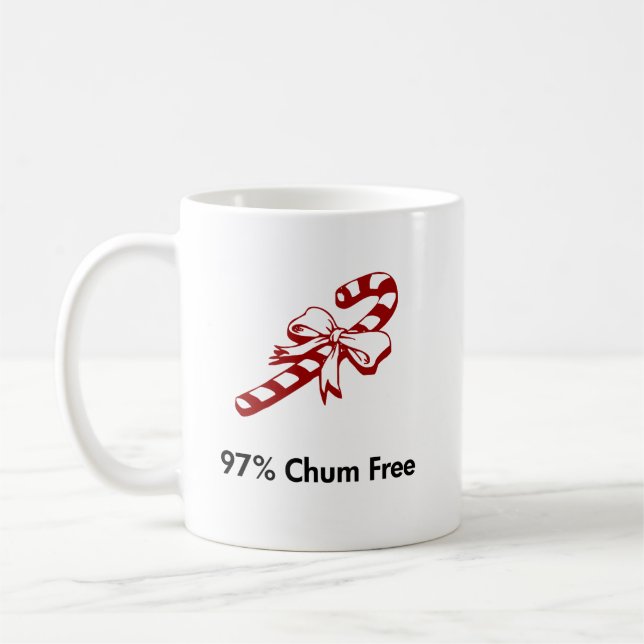 Candy Cane 97 Percent Chum Coffee Mug (Left)