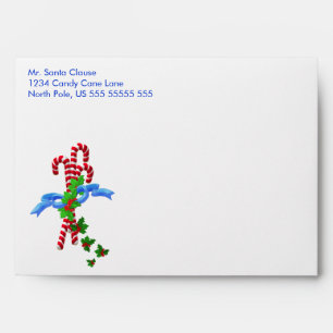 Candy Cane A7 Card Envelopes