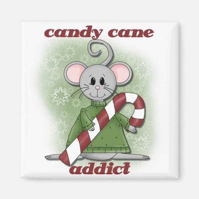 Candy Cane Addict Tshirts and Gifts Magnet (Front)