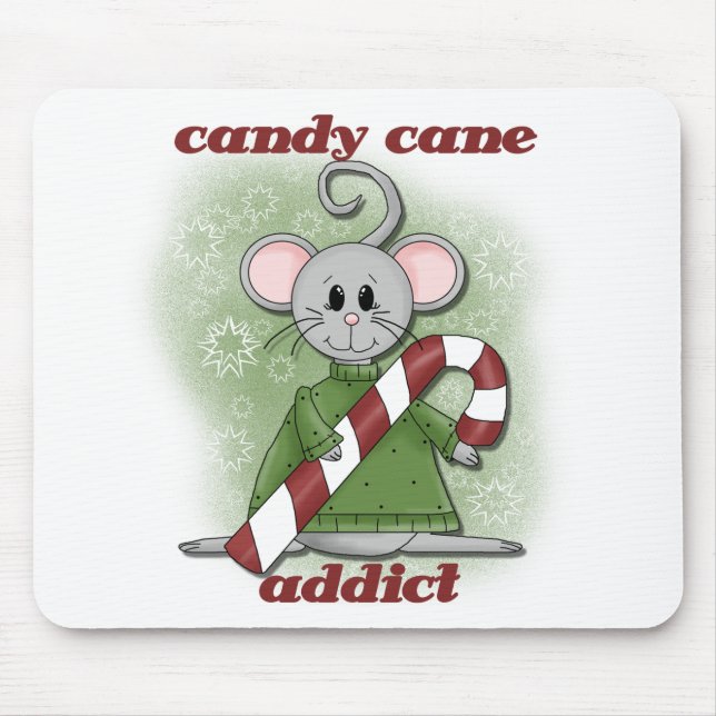 Candy Cane Addict Tshirts and Gifts Mouse Pad (Front)